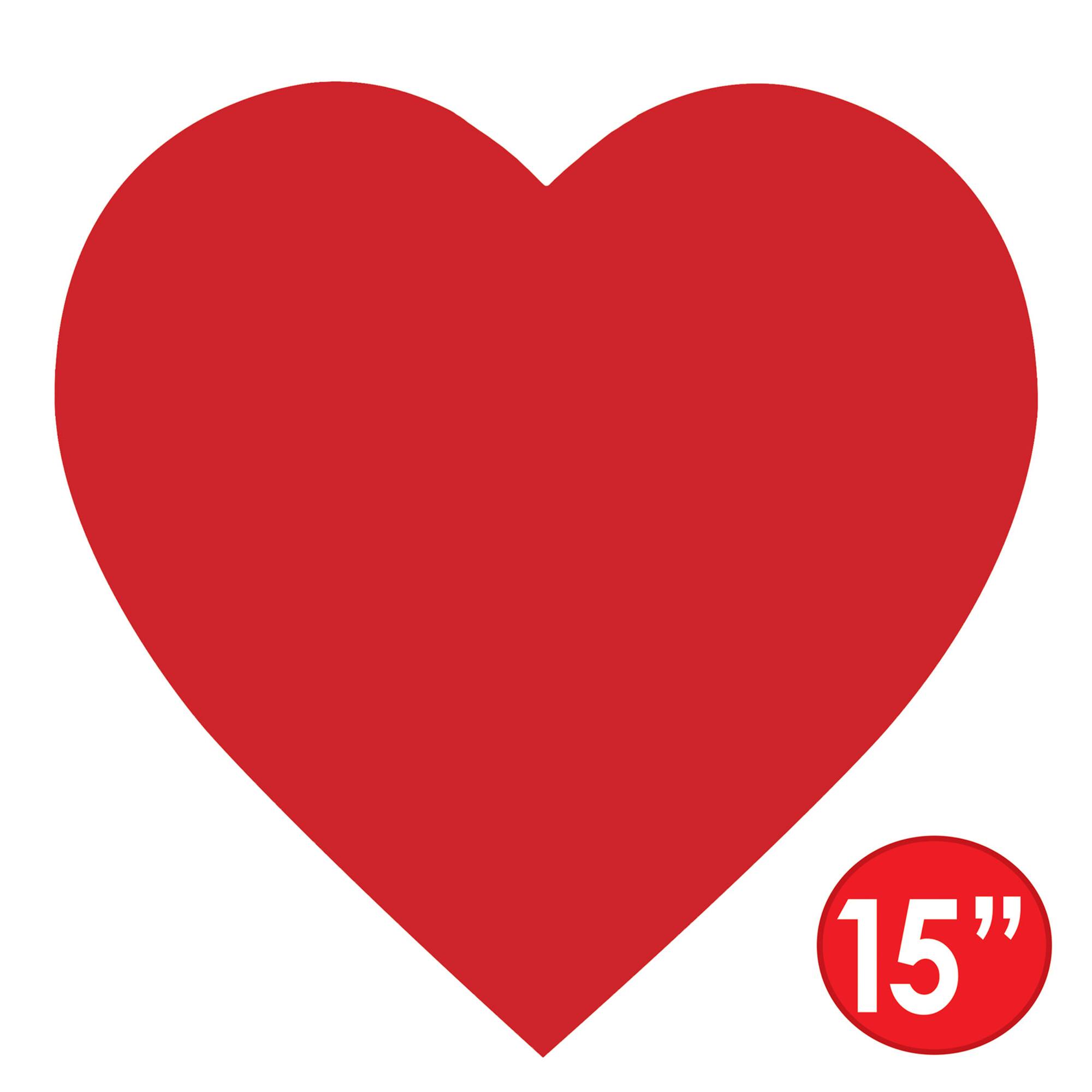 Beistle 15" Red Printed Heart Cutouts, 6ct.